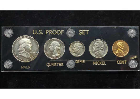 1951 US Mint Proof Set in Capital Plastics Holder