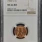 1955-S Lincoln Wheat Cent NGC MS 66 RD