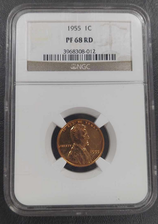 1955 Lincoln Wheat Cent NGC PF68RD