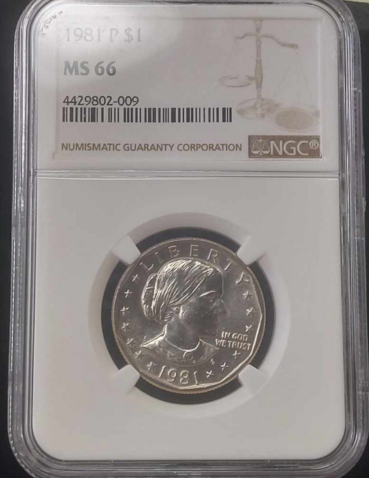 1981-P Susan B. Anthony Dollar NGC MS66