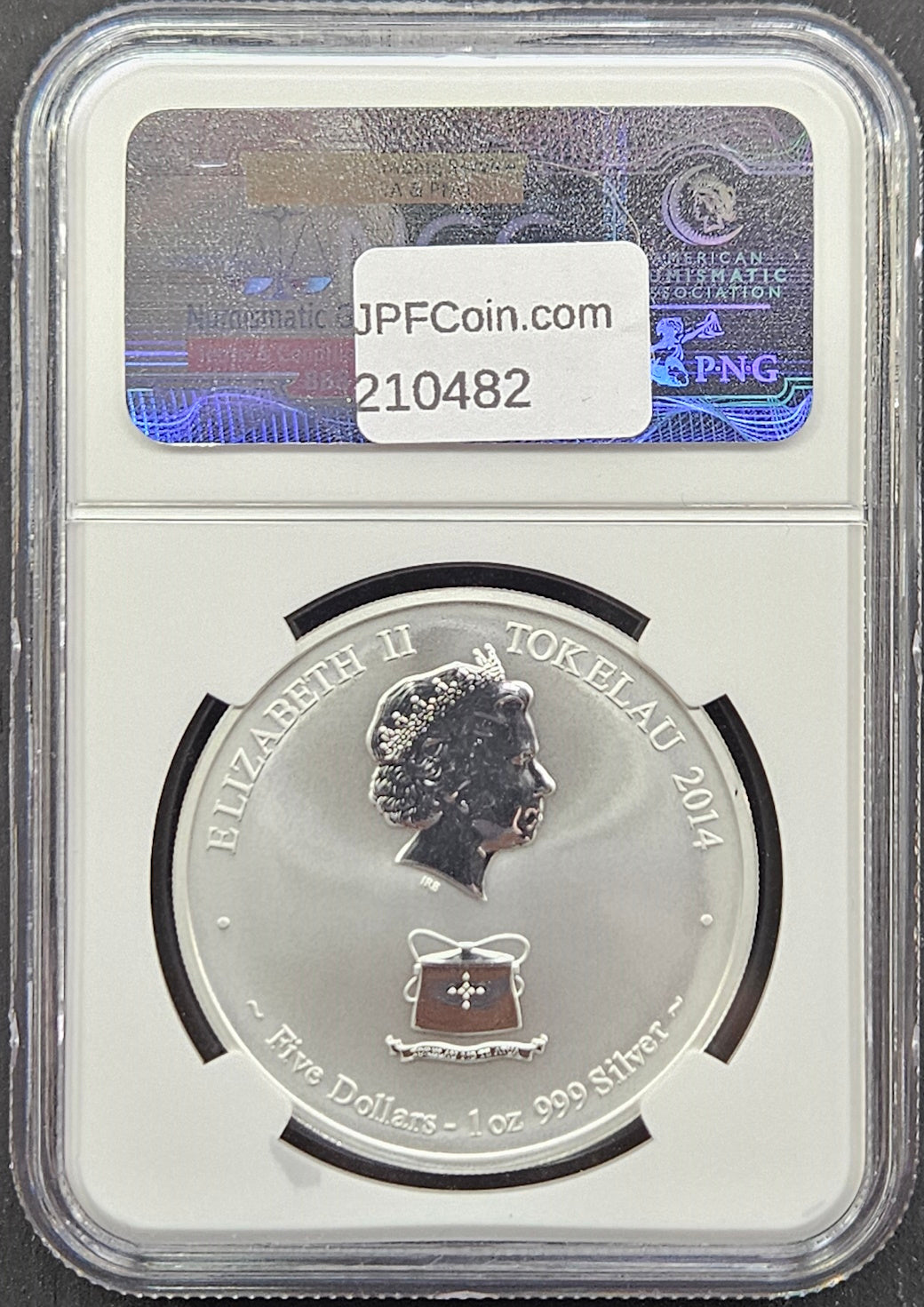 2014- Tokelau  NGC Gem Uncirculated  $5 Year of the Horse – One of First 1000 Struck