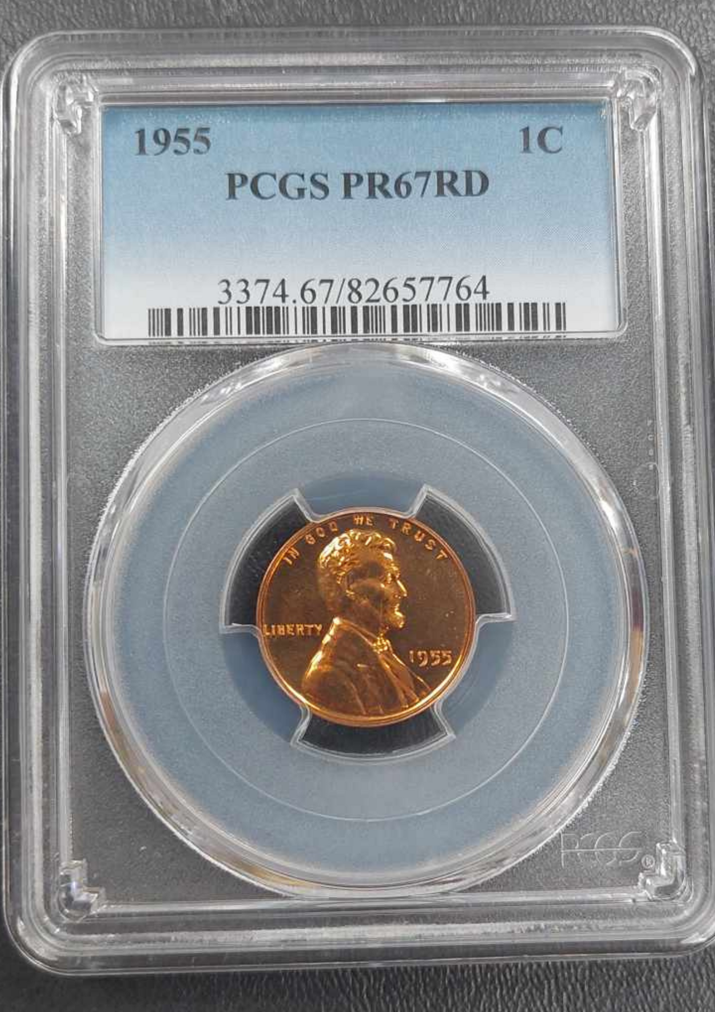 1955 Lincoln Wheat Cent PCGS PR67RD