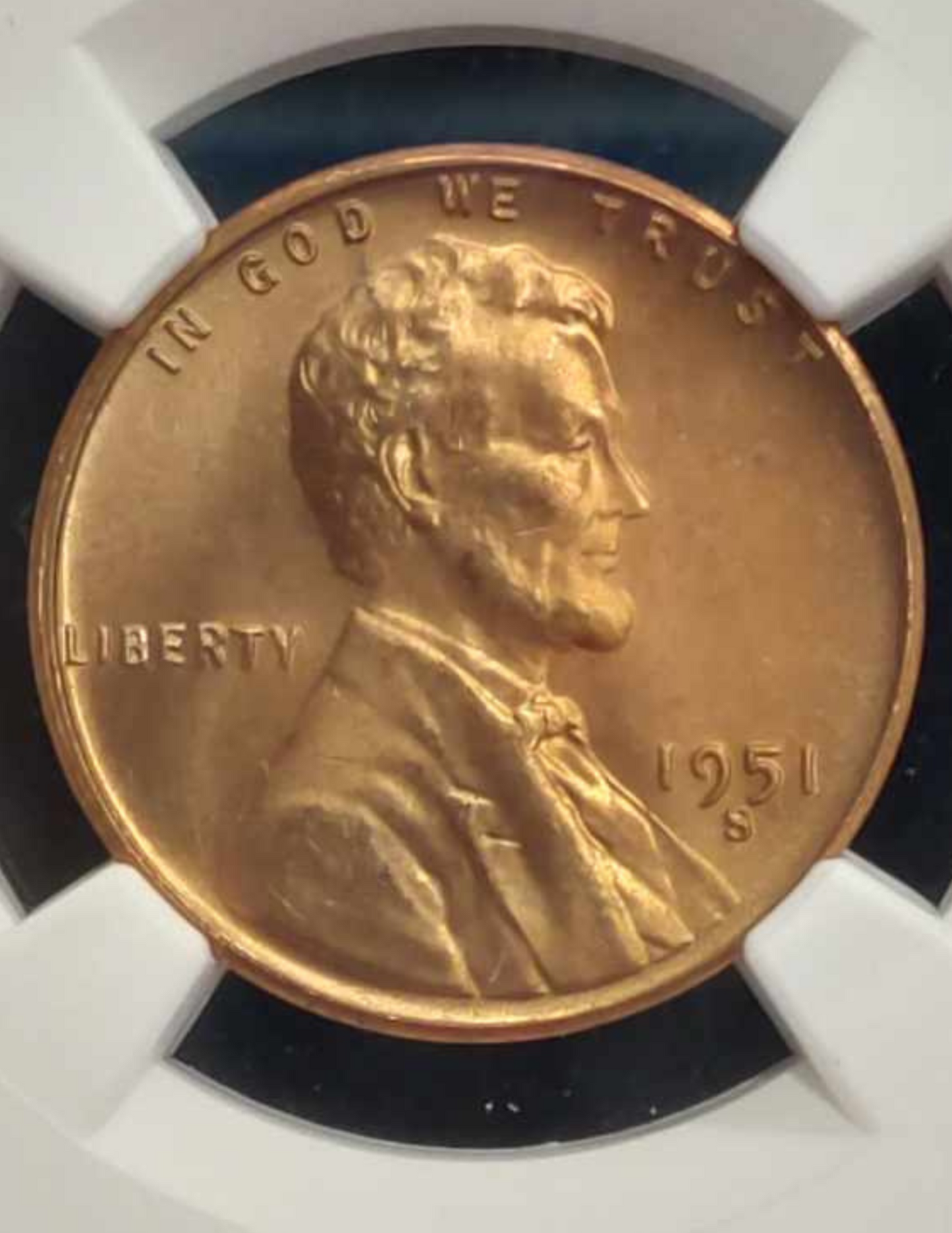 1951-S Lincoln Wheat Cent NGC MS66RD