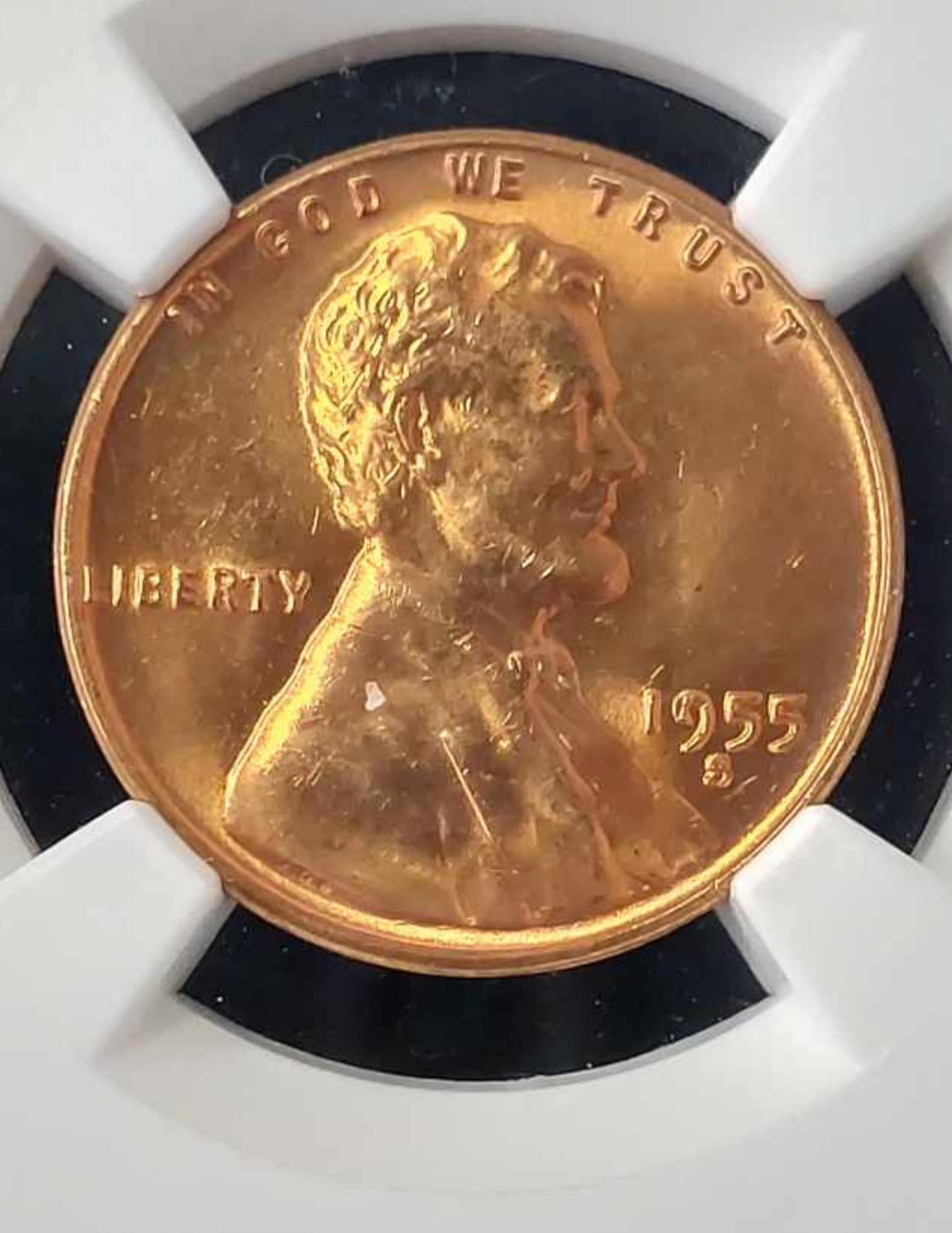 1955-S Lincoln Wheat Cent NGC MS66RD