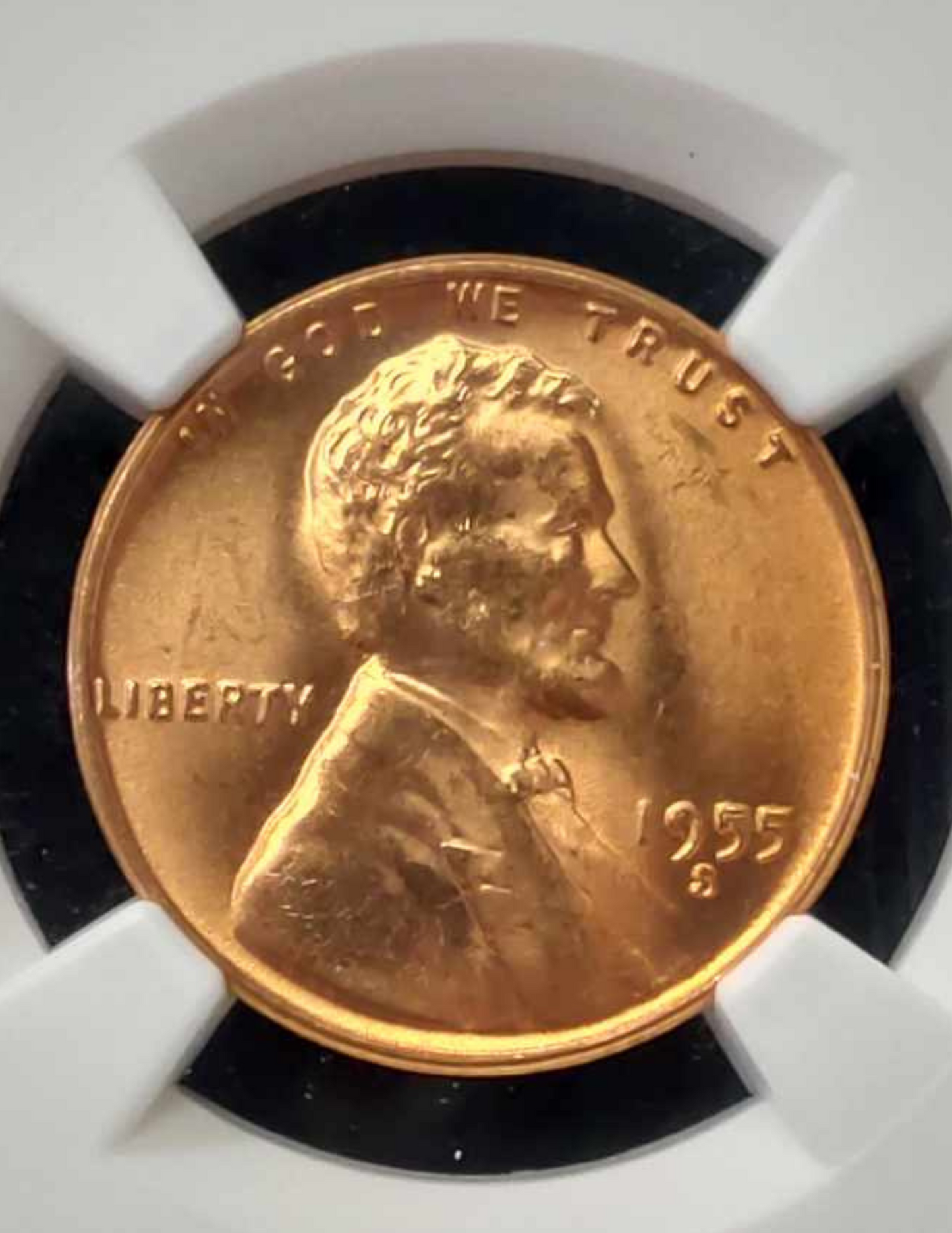 1955-S Lincoln Wheat Cent NGC MS66RD