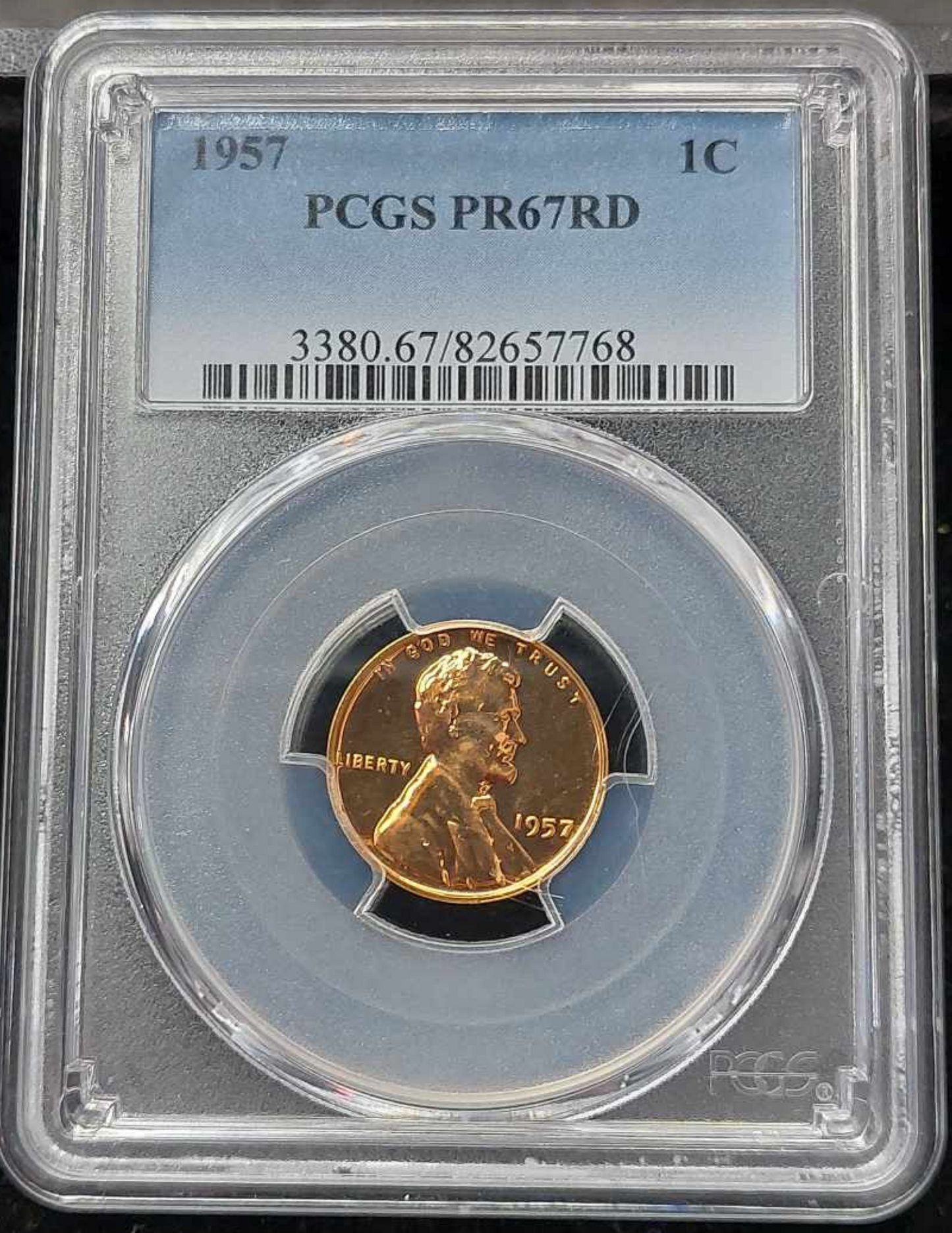 1957-P Lincoln Wheat Cent PCGS PR67RD