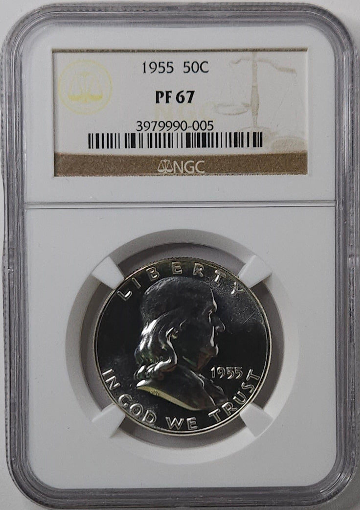 1955-P Franklin Half Dollar NGC PF67