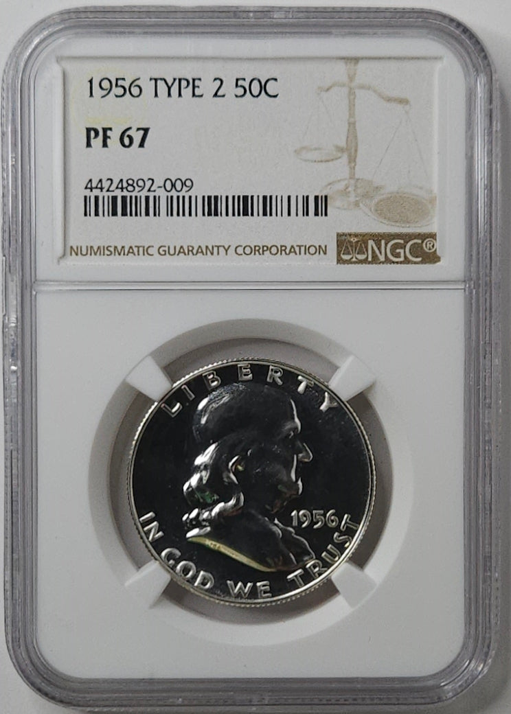 1956-P Franklin Half Dollar NGC PF67 Type 2 A great proof coin!!!