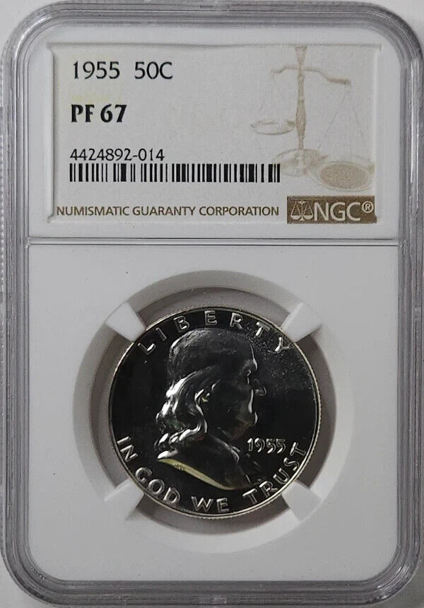 1955-P Franklin Half Dollar NGC PF67 Awesome Proof Coin!!!