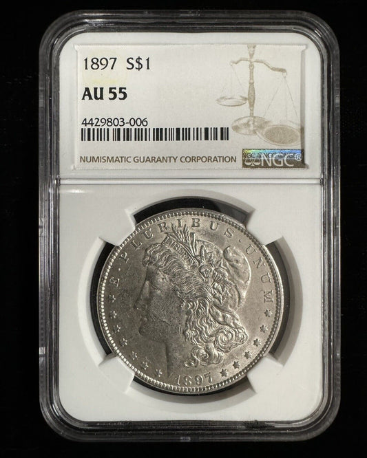 1897 Morgan Dollar NGC - AU55