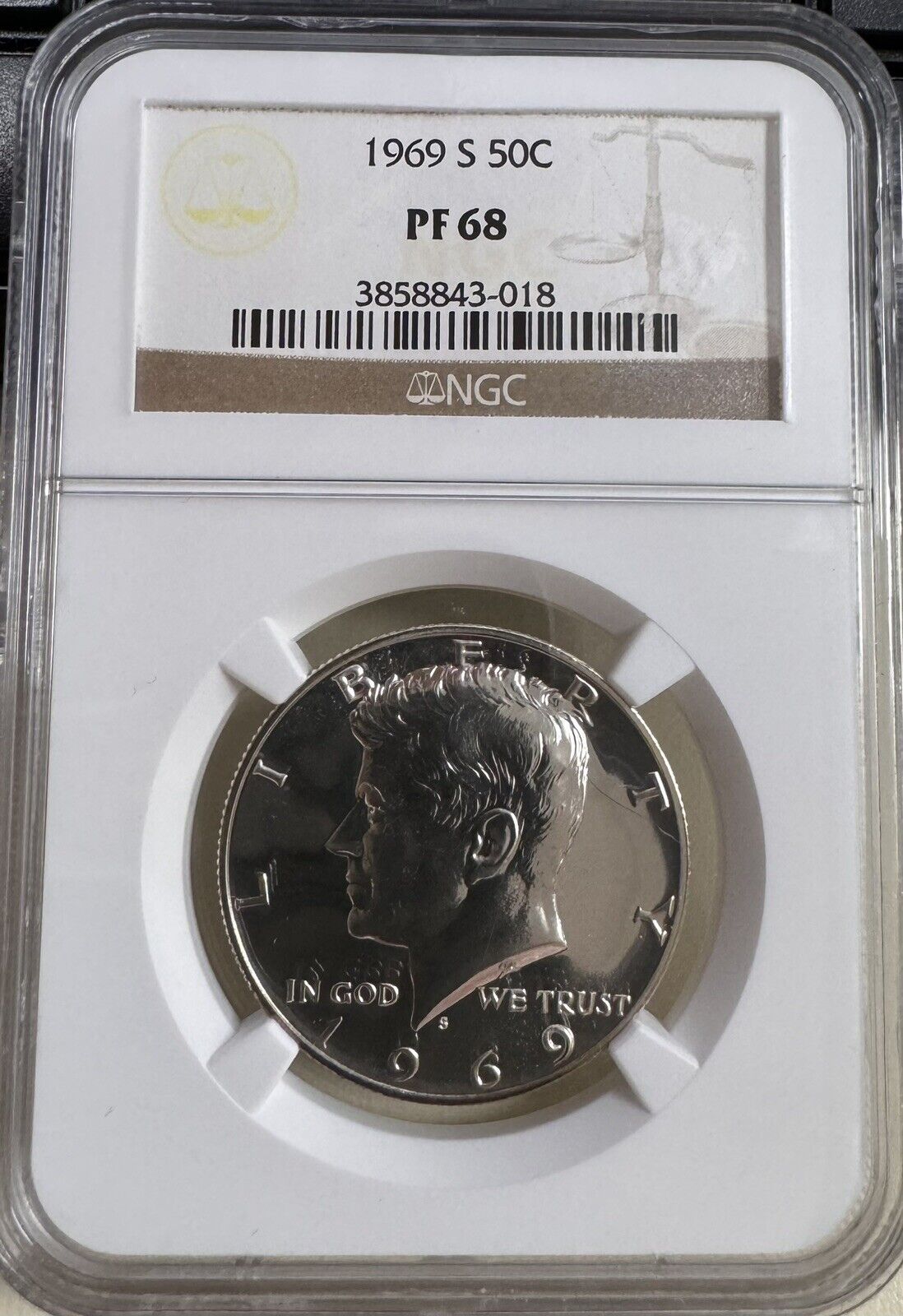 1969 Kennedy Half Dollar NGC - PF68 ( 300958 )