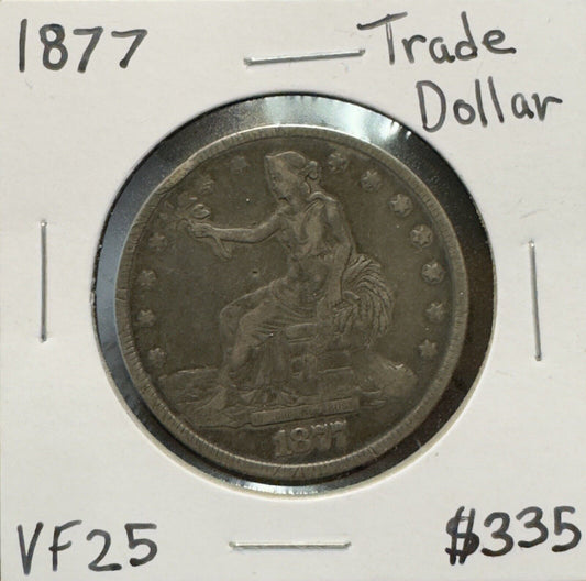 1877 Trade Dollar - Very Fine ( 301143 )