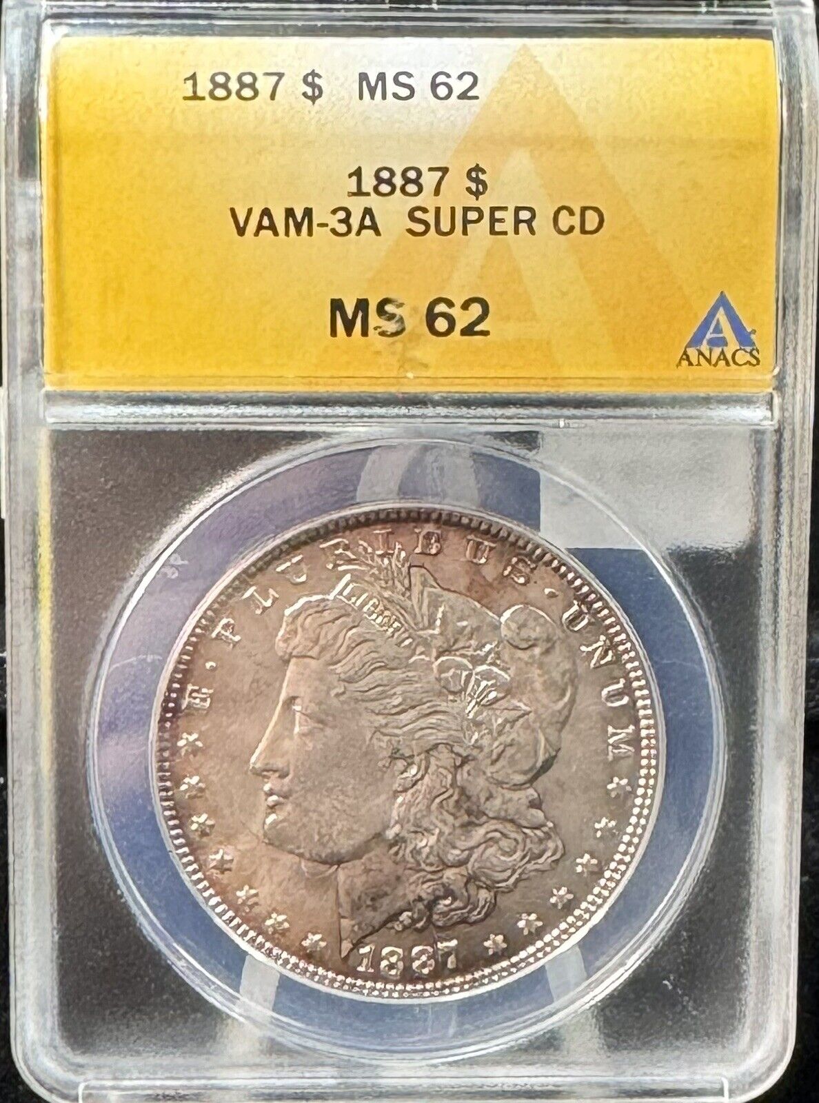 1887 Morgan Dollar Vam-3A Super CD ANACS - MS62 ( 301014 )