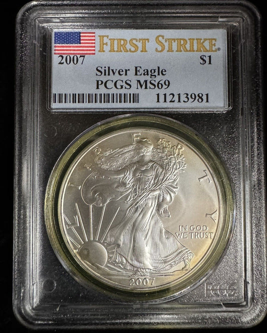 2007 Silver Eagle PCGS - MS69