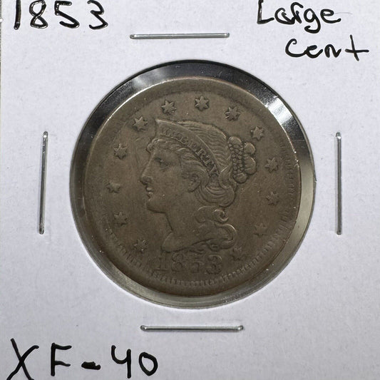 1853 Large Cent - Extra Fine ( 300908 )