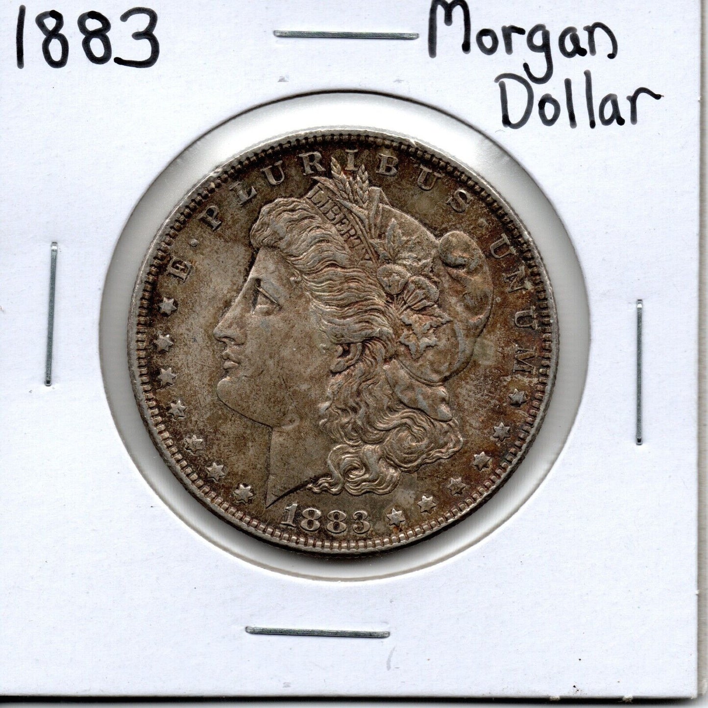 1883 Morgan Silver Dollar with Great Toning!! Almost Uncirculated