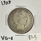 1909 Barber Half Dollar - Very Good