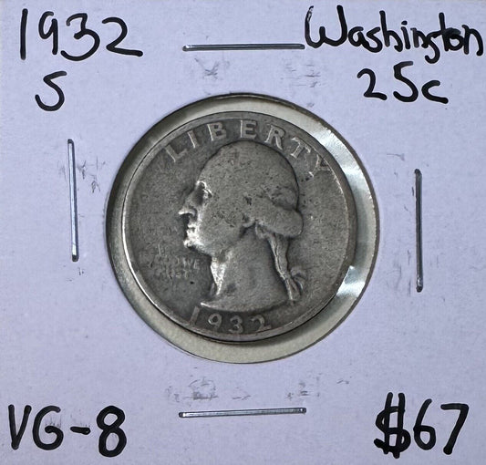 1932 Washington Quarter - Very Good ( 301019 )