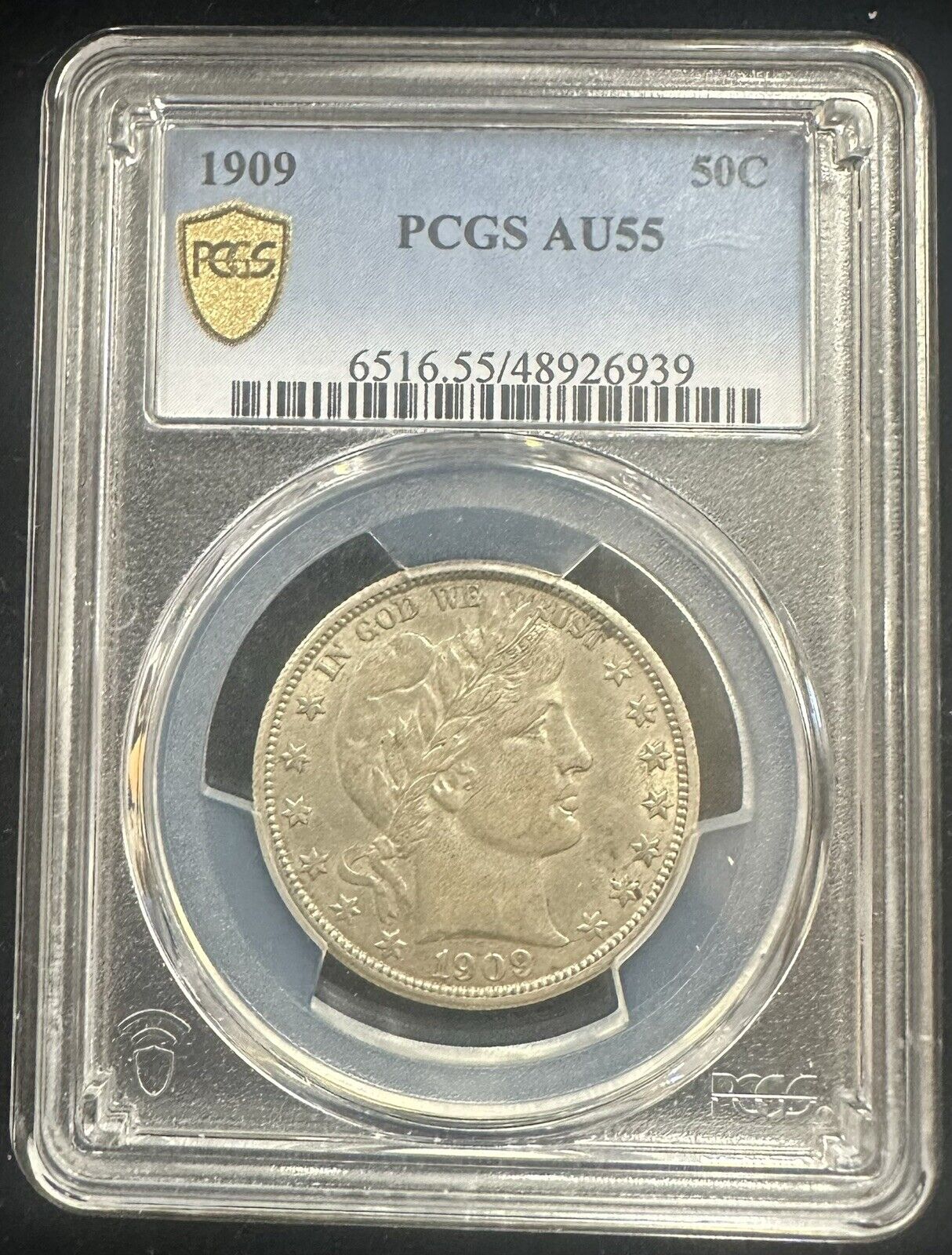 1909 Barber Half PCGS AU55 ( 301058 )