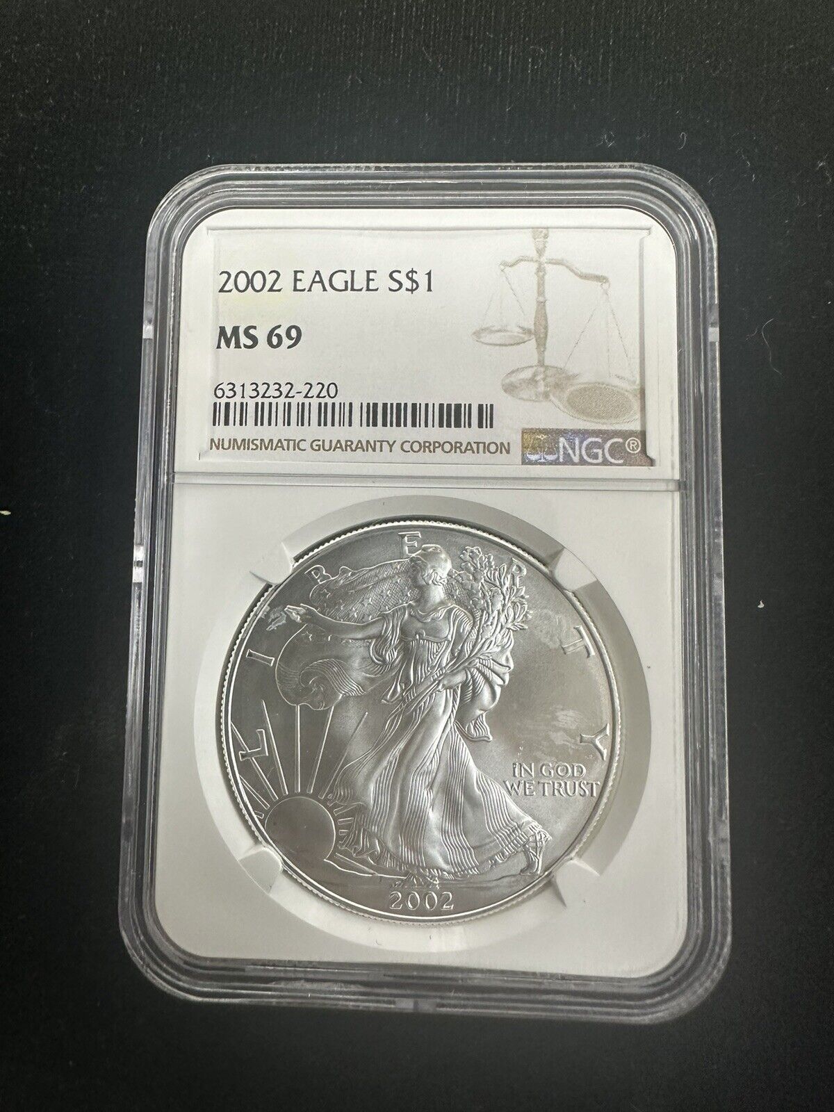 2002 Silver Eagle NGC MS69