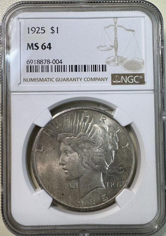 1925 Peace Dollar NGC - MS64 ( 300973 )