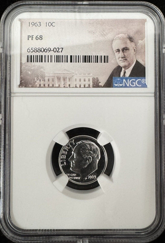 1963 Roosevelt Dime NGC - PF68 ( 300810 )