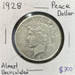 1928 Peace Dollar - Almost Uncirculated ( 301139 )