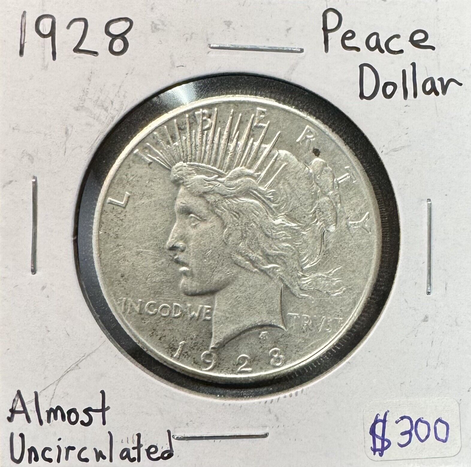 1928 Peace Dollar - Almost Uncirculated ( 301139 )