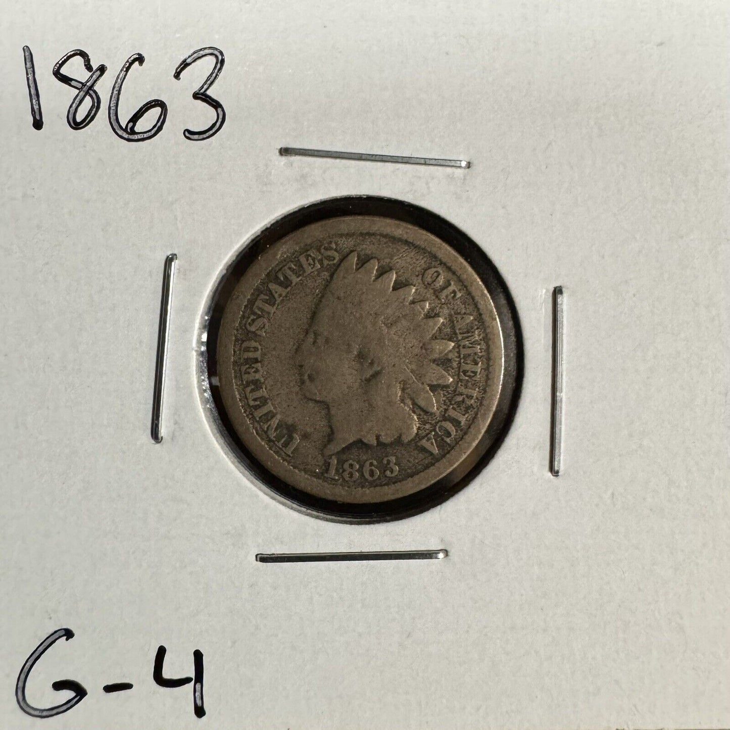 1863 Indian Head Cent - Good