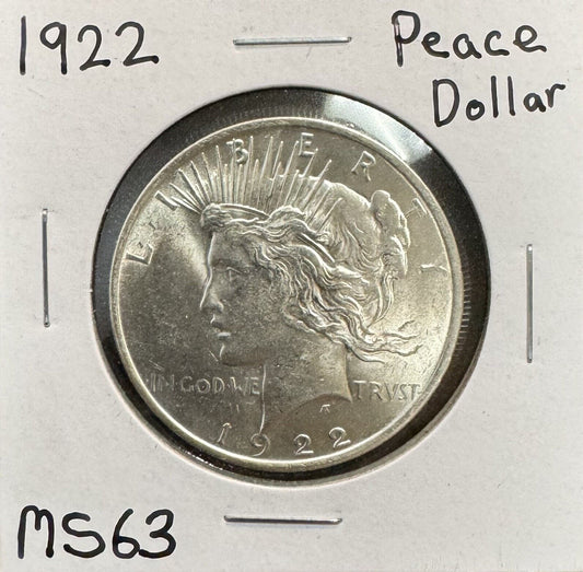 1922 Peace Dollar - Mint State ( 301156 )