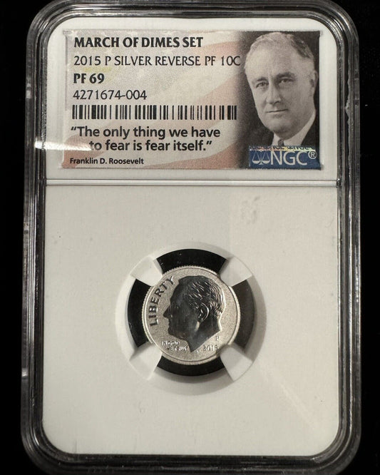 2015 Roosevelt Dime NGC - PF69 Reverse Proof