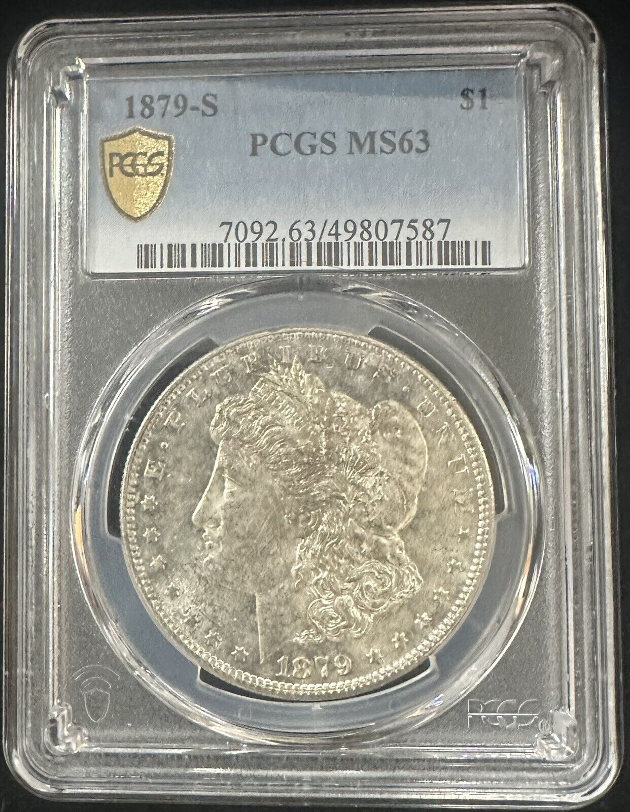 1879 S Morgan Dollar PCGS Mint State 63 (300760)