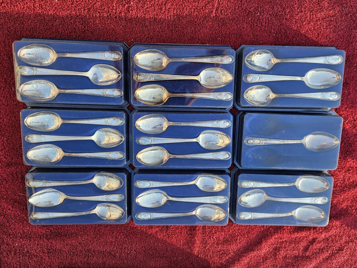 Vintage Wm. Rogers President Commemorative Silver Plated Spoons 25 Pc NIB