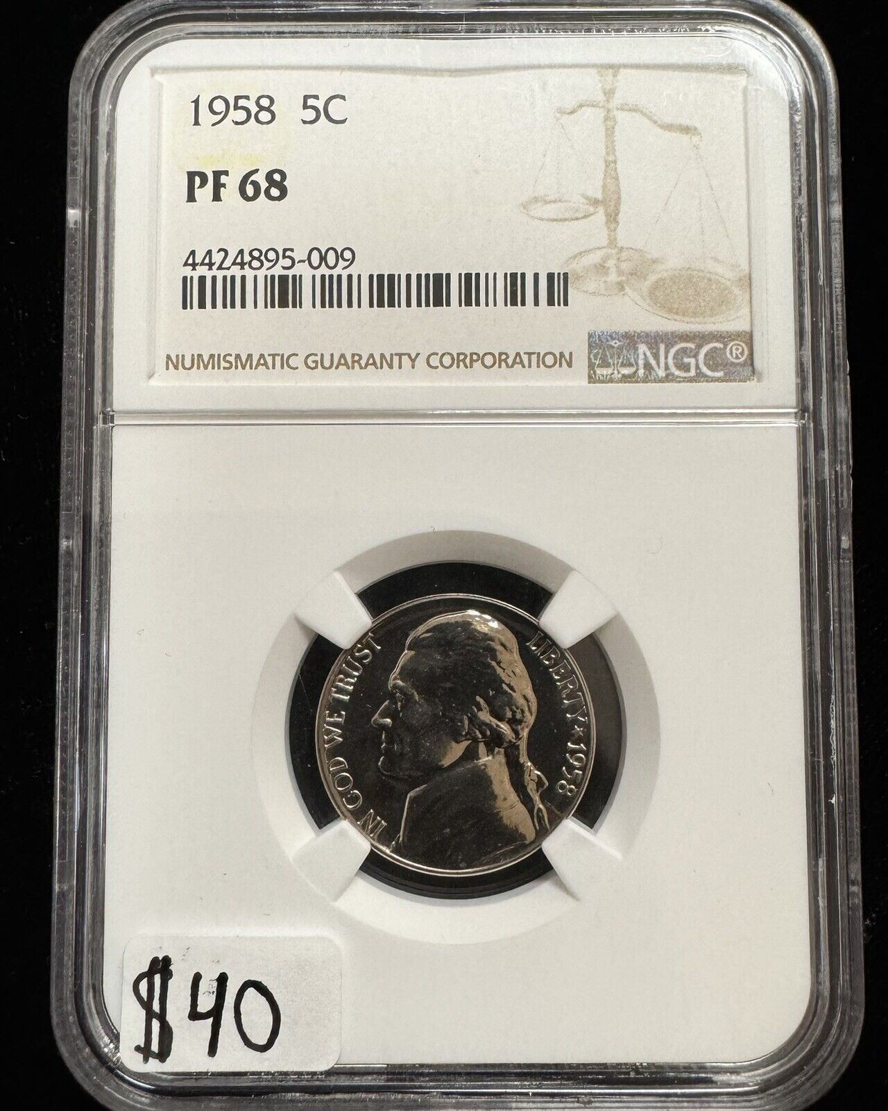 1958 Jefferson Nickel NGC - PF68