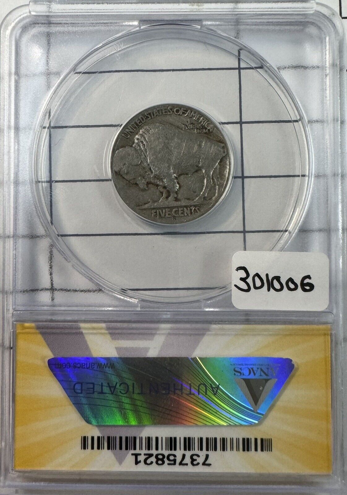 1921 S Buffalo Nickel ANACS G - 4 (301006)