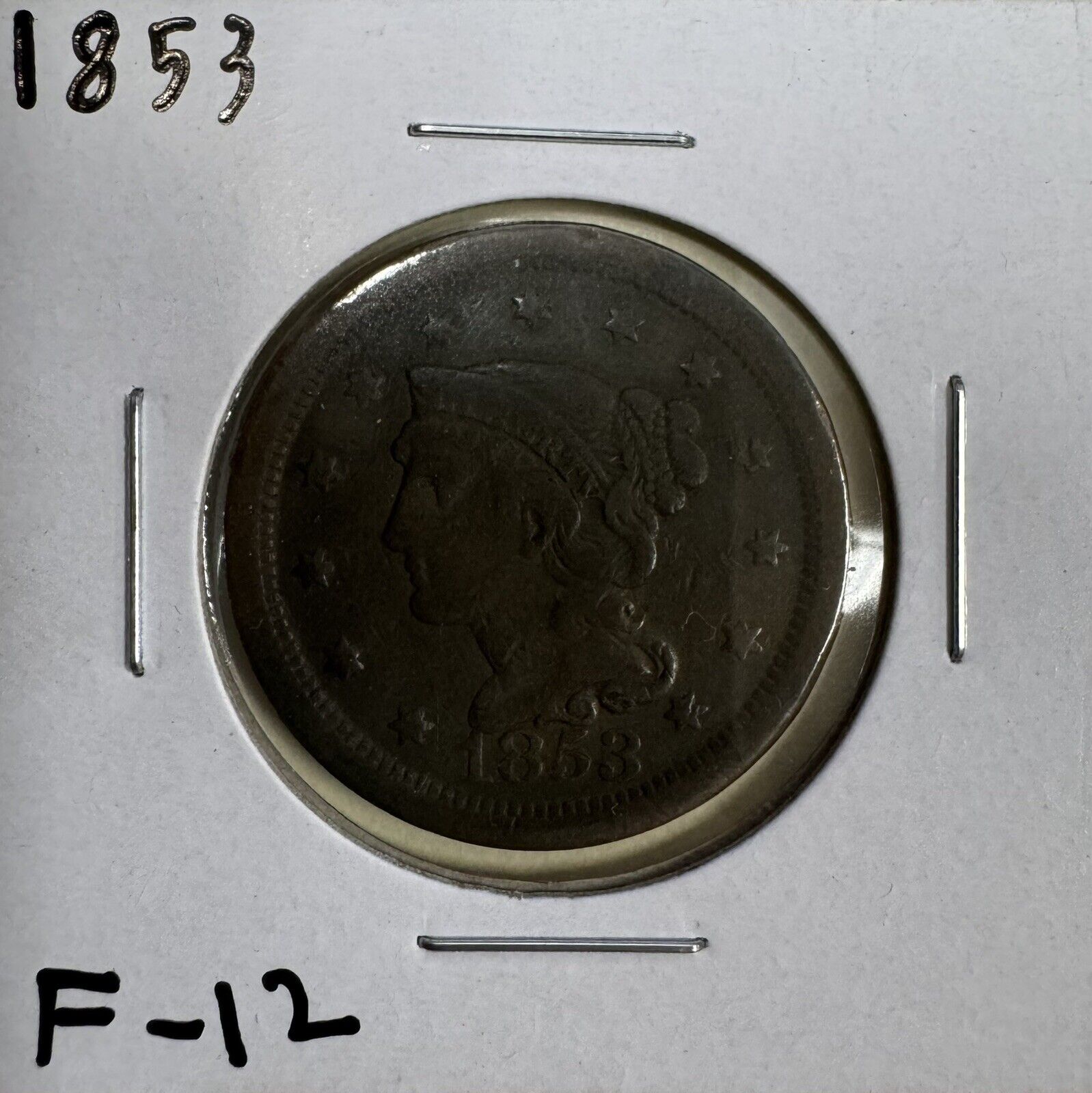 1853 Large Cent - Fine ( 300874 )