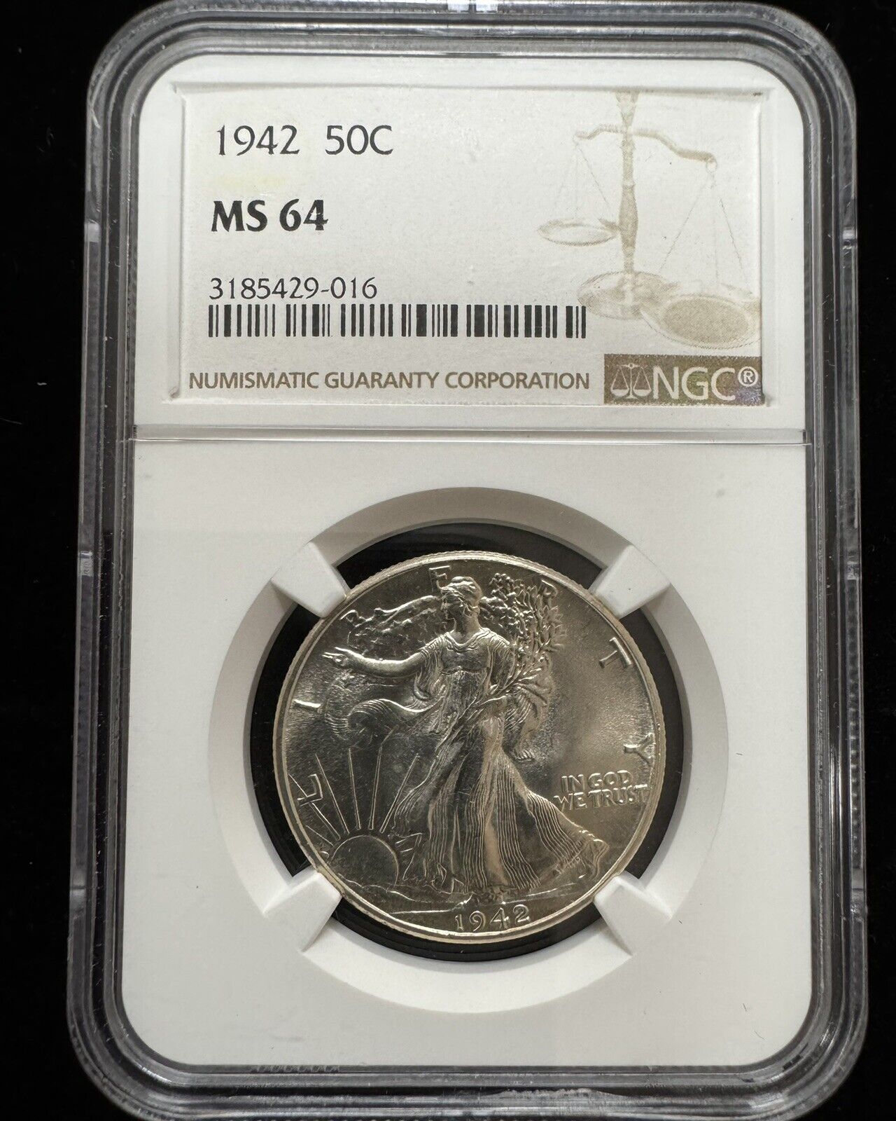 1942 Walking Liberty Half Dollar NGC - MS64