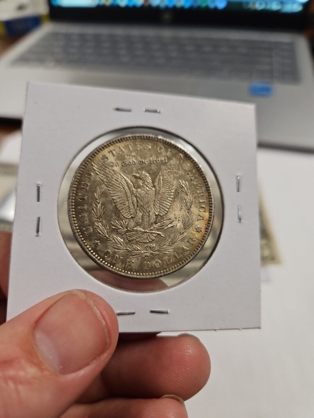 1883 Morgan Silver Dollar with Great Toning!! Almost Uncirculated