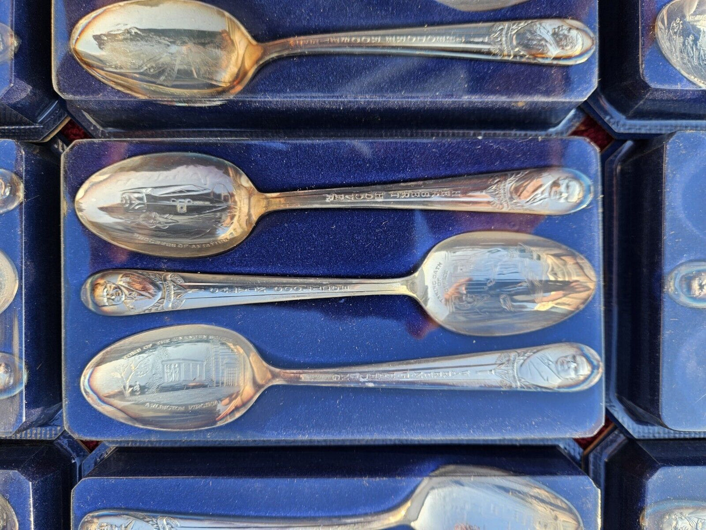 Vintage Wm. Rogers President Commemorative Silver Plated Spoons 25 Pc NIB