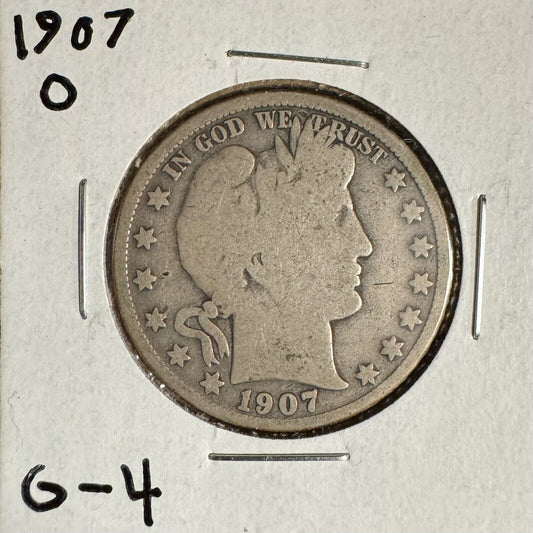 1907 O Barber Half Dollar - Good