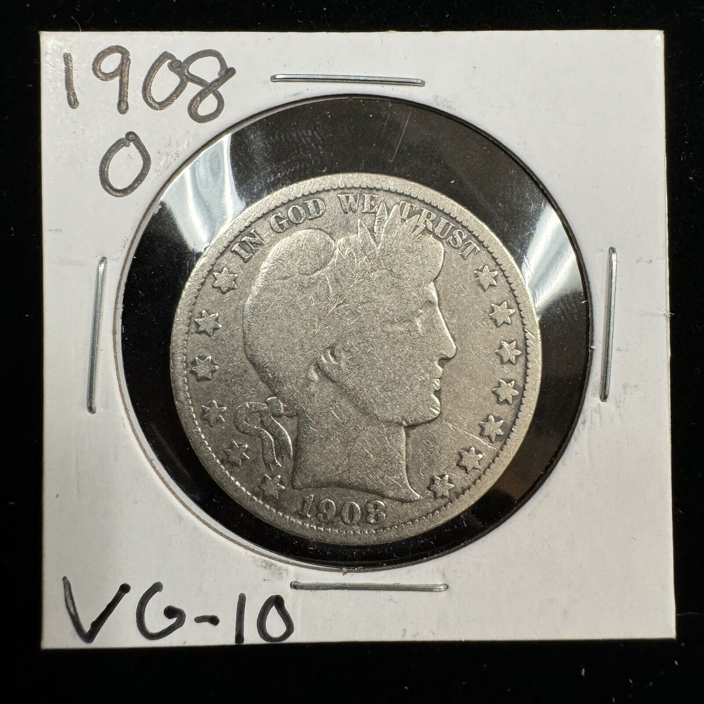 1908 O Barber Half Dollar - Very Good