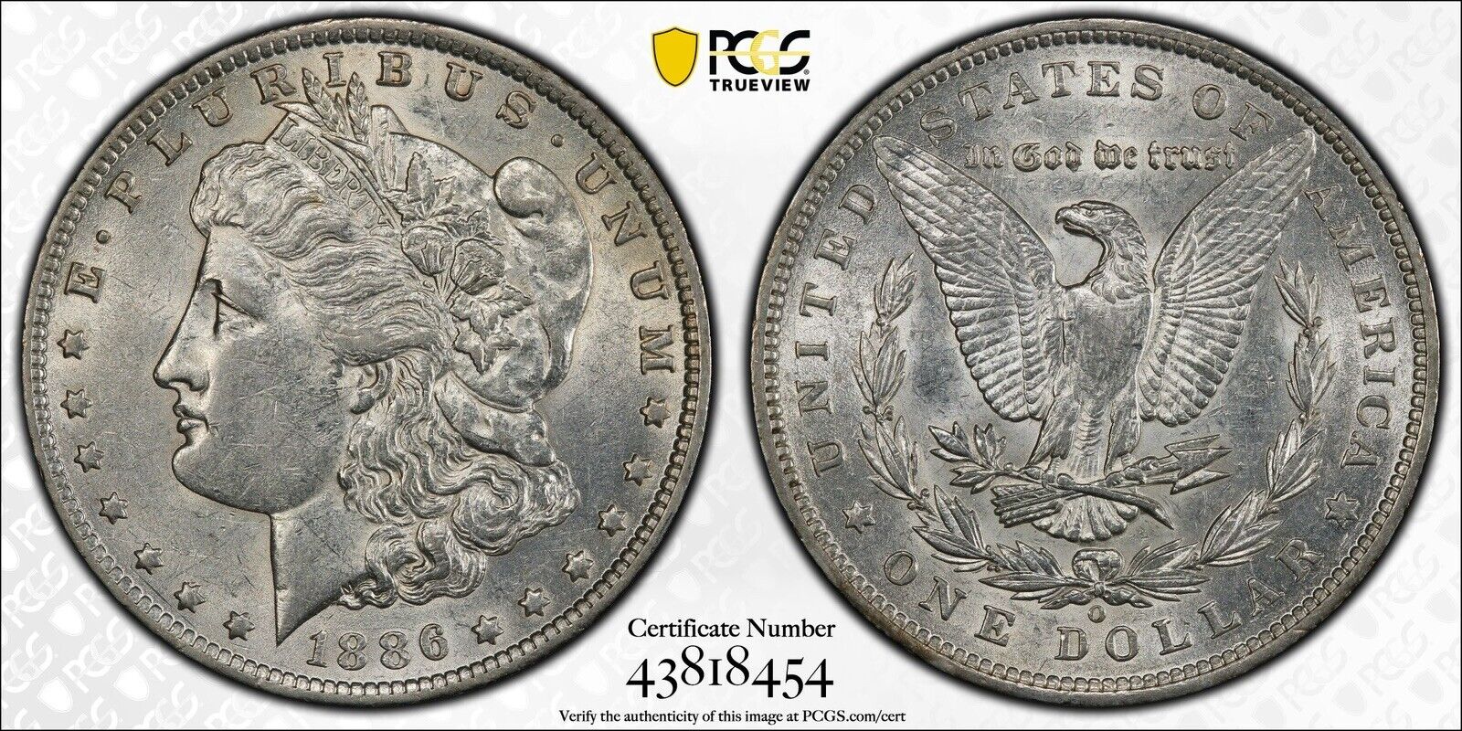 1886 O Morgan Silver Dollar PCGS AU53 ( 301060 )