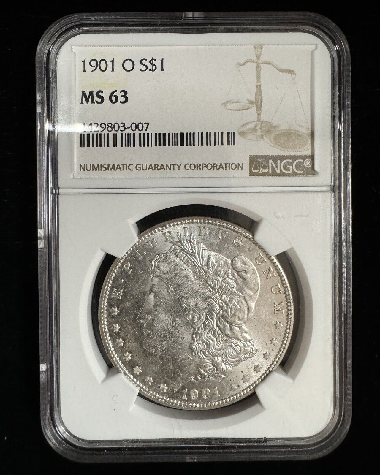 1901 O Morgan Dollar NGC - MS63