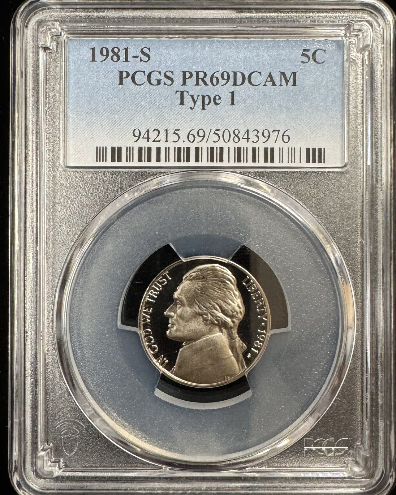 1981 S Jefferson Nickel PCGS - PR69 DCAM Type 1