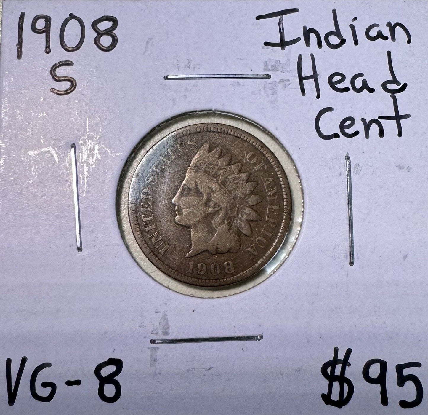 1908 S Indian Head Can’t - Very Good ( 301050 )