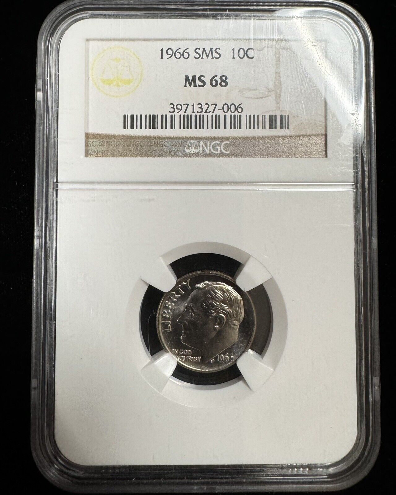 1966 Roosevelt Dime NGC - MS68 SMS