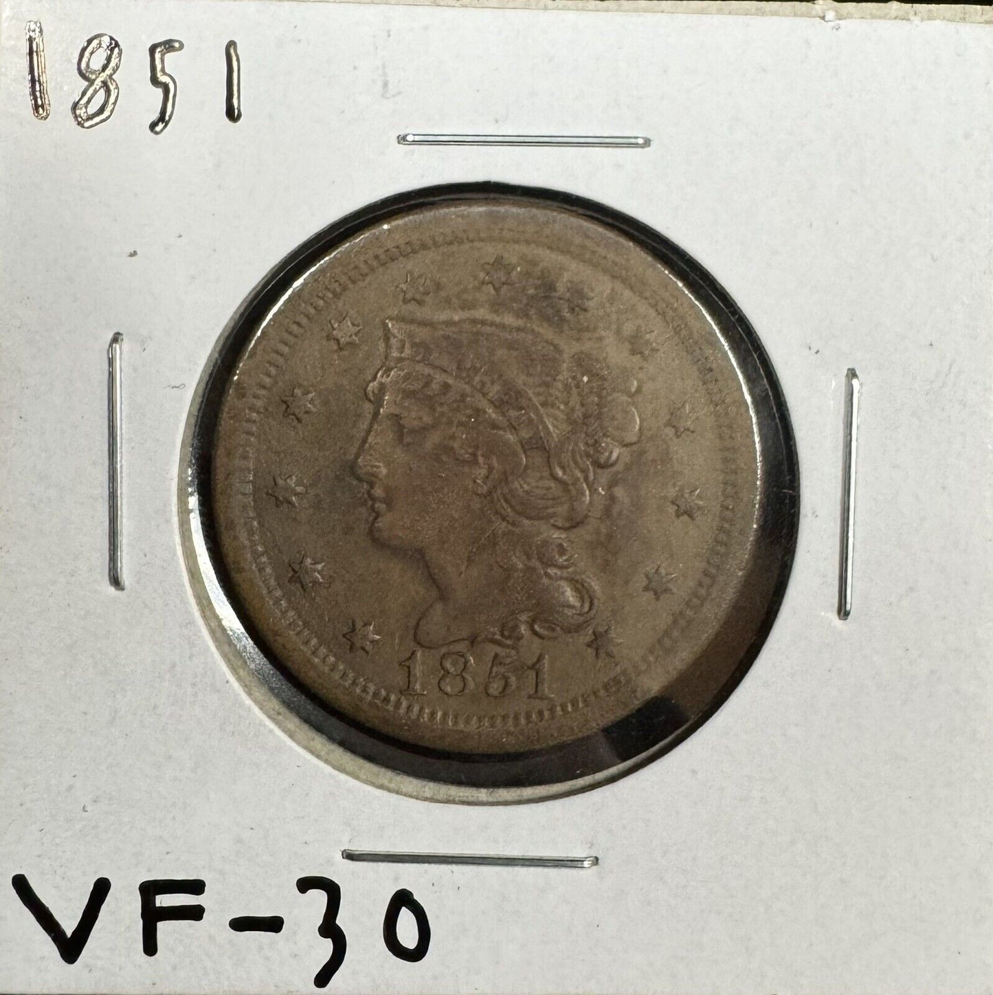 1851 Large Cent - Very Fine ( 300866 )