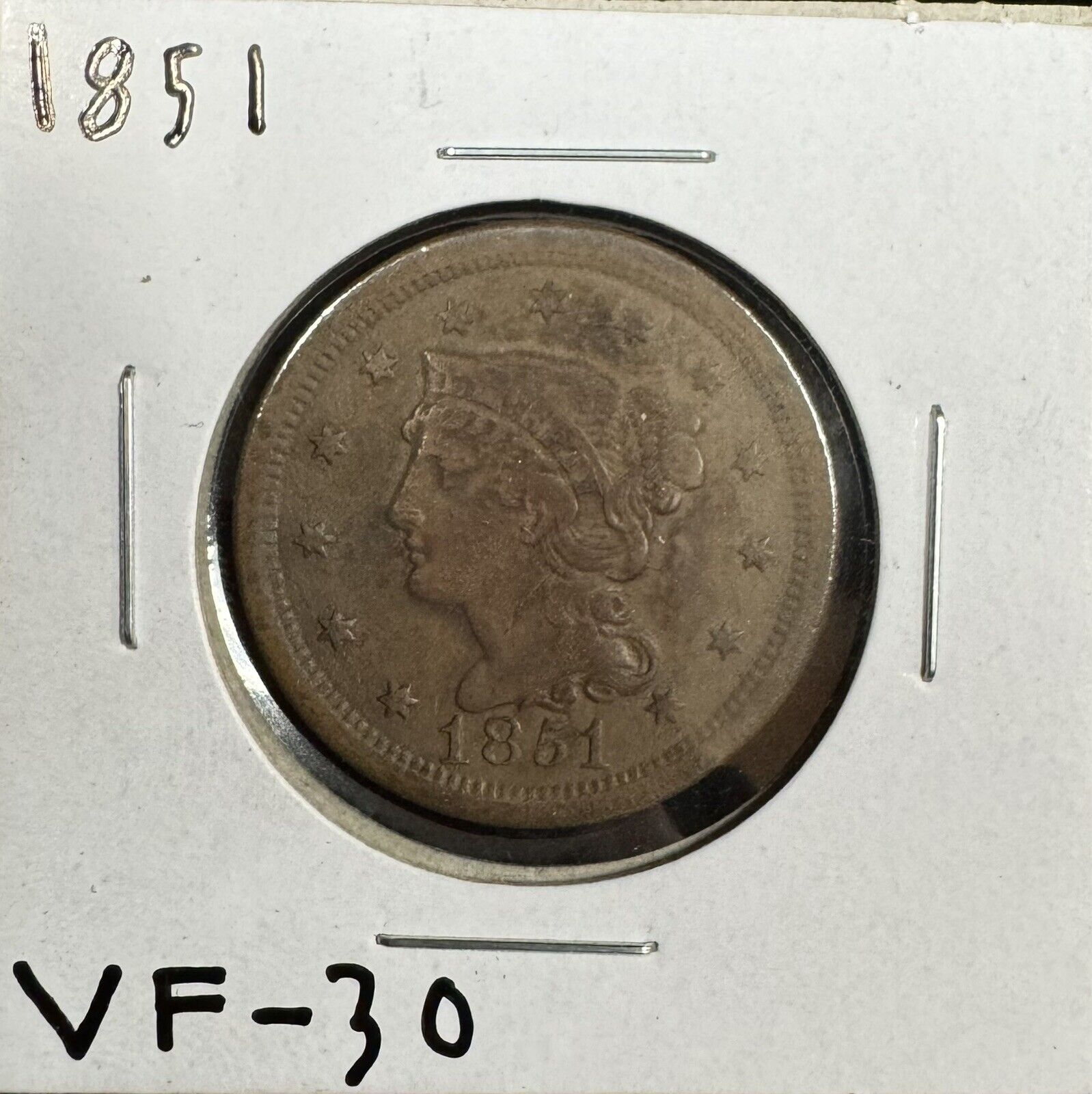 1851 Large Cent - Very Fine ( 300866 )