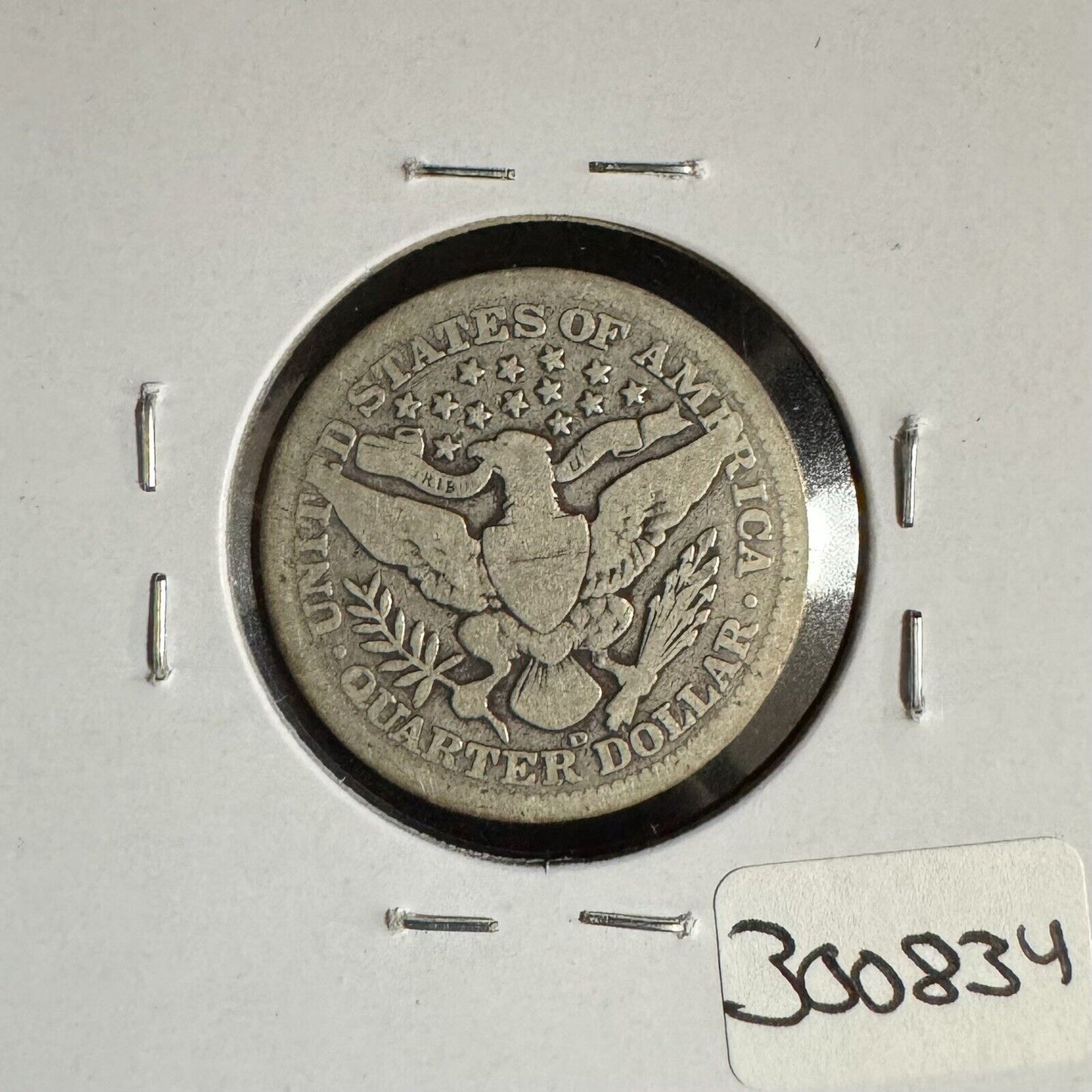 1908 D Barber Quarter - Very Good ( 300834 )