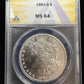 1881 S Morgan Dollar ANACS - MS64